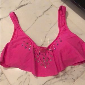 Pink bikini top